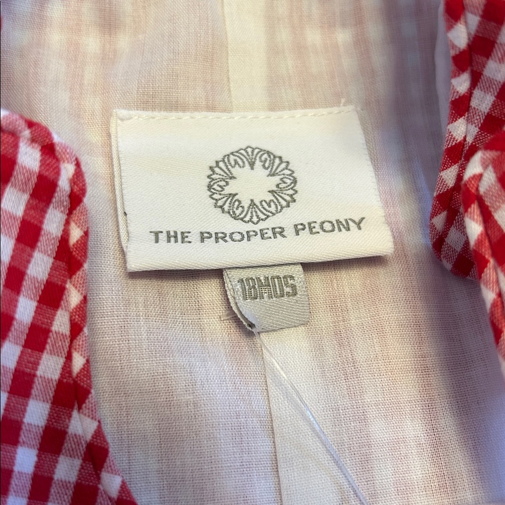 New with Tags The Proper Peony Red Check Sailboat Jon Jon - Picture 4 of 7